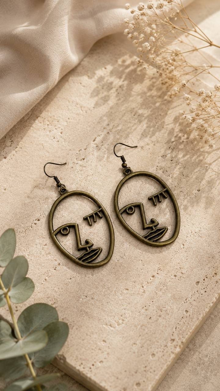 گوشواره فانتزی طرح چهره